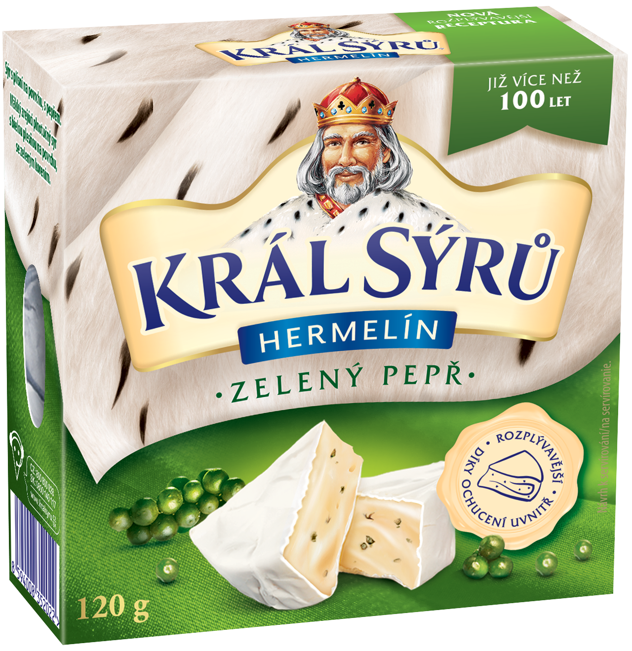 Král Sýrů Hermelín zelený pepř
