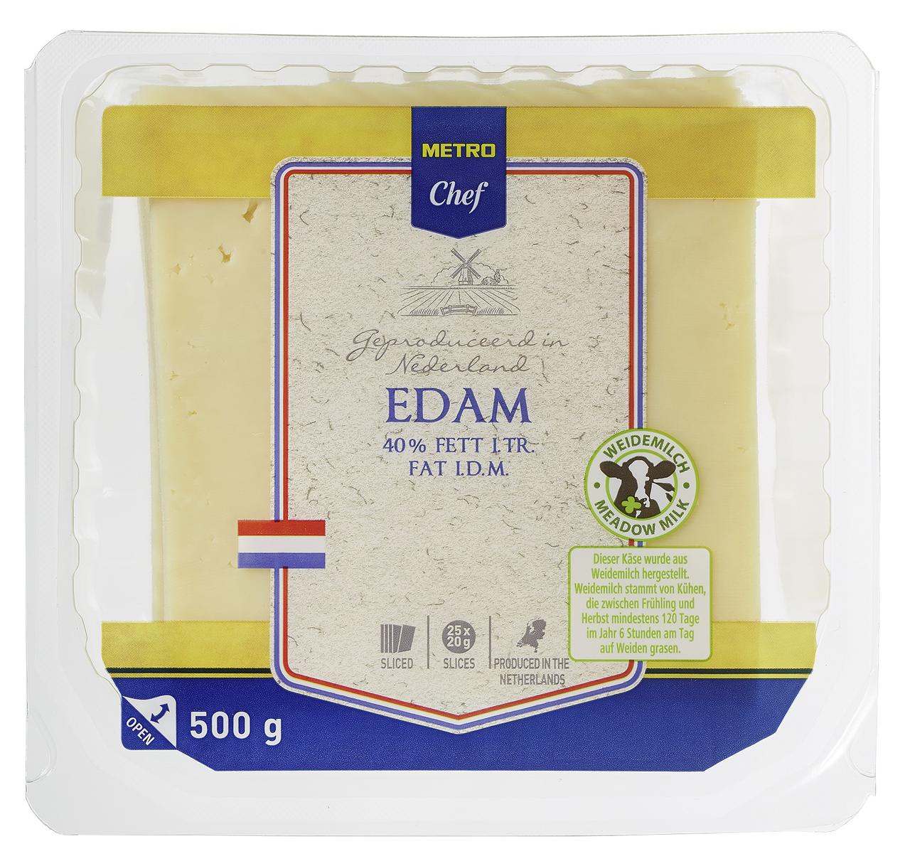 Metro Chef Edam 40% sýr plátky