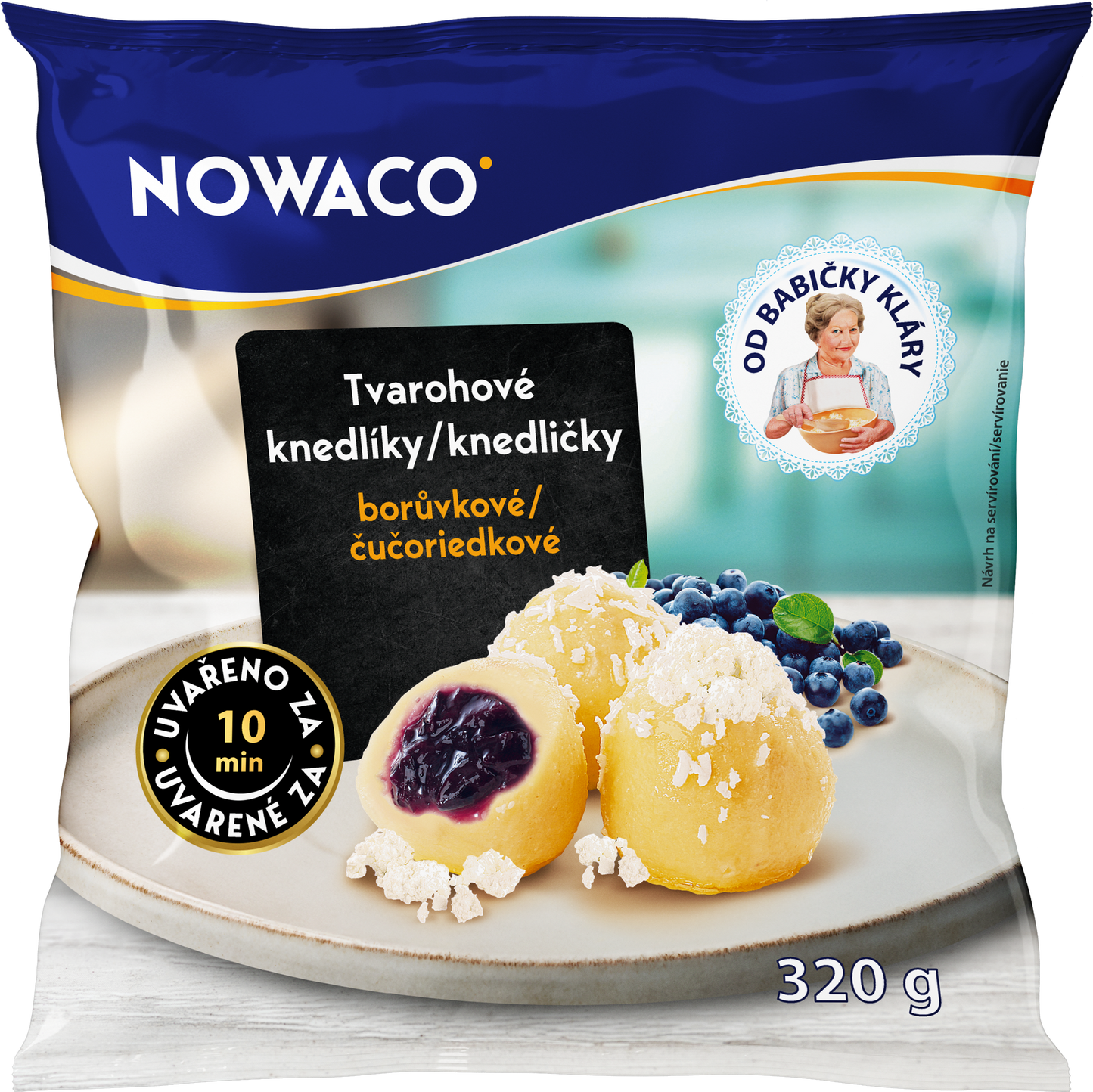 Nowaco Tvarohové knedlíky borůvkové Nowaco
