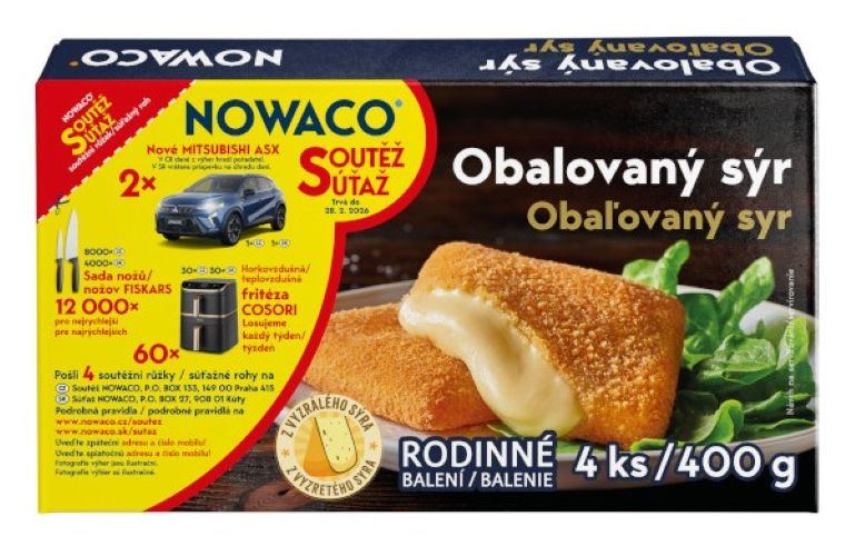Nowaco Sýr obalovaný předsmažený – rodinné balení