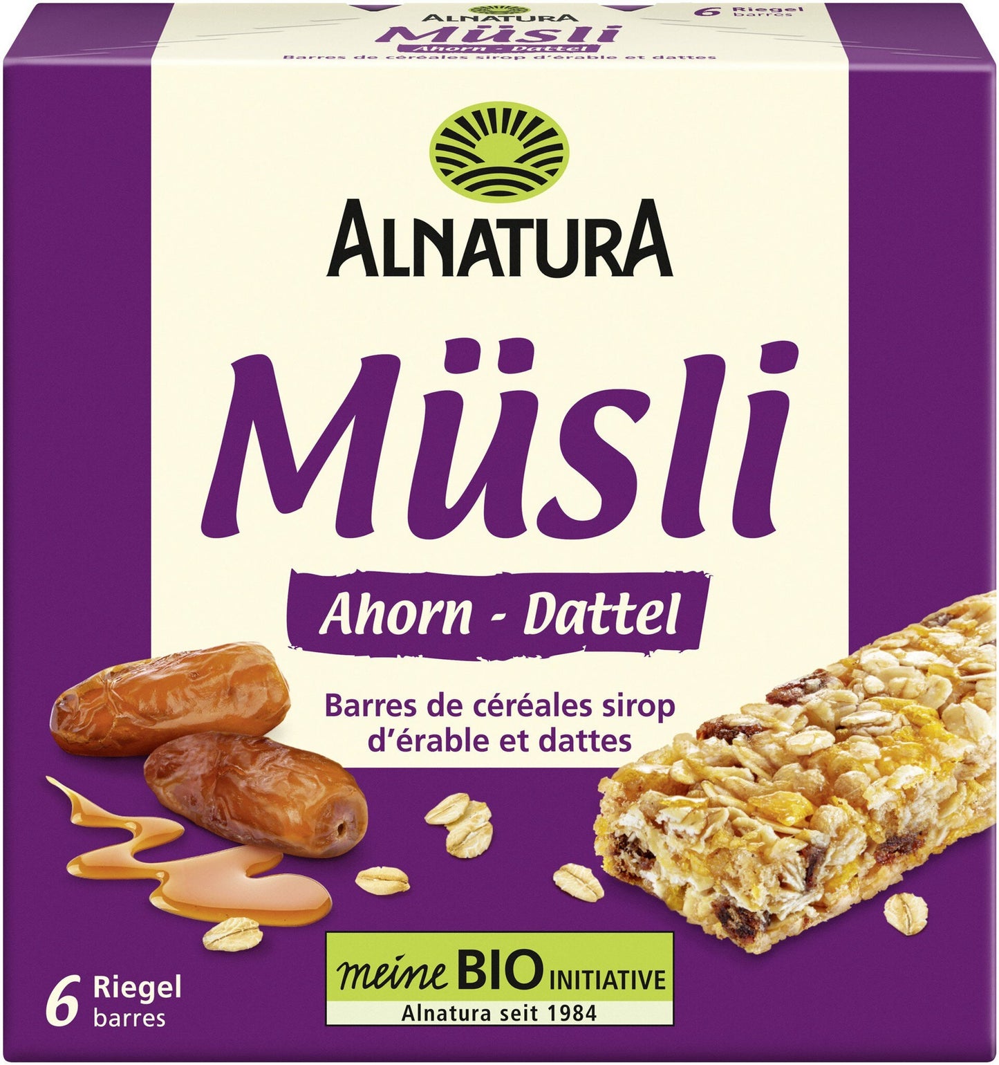 ALNATURA BIO Tyčinky Müsli s javorovým sirupem a datlemi 6ks