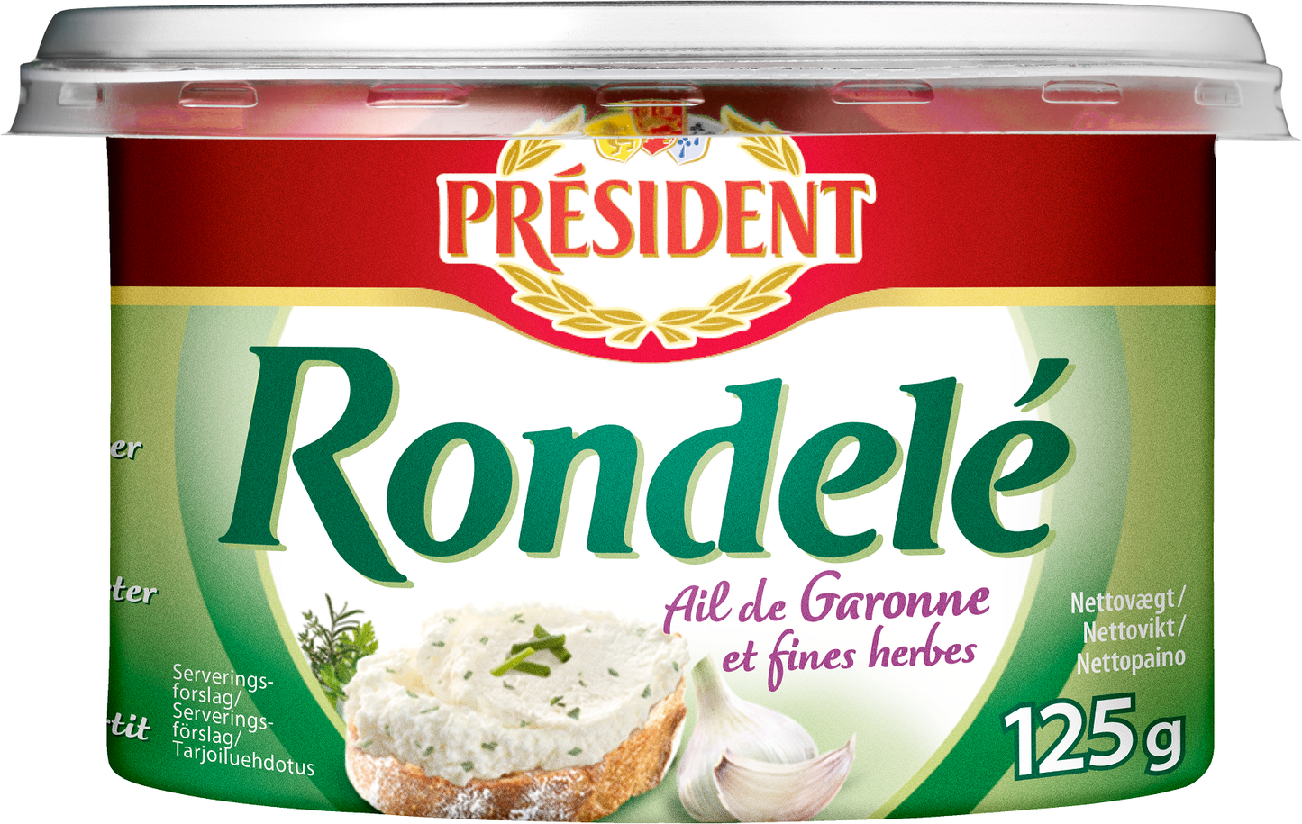 Président Rondelé s česnekem a bylinkami