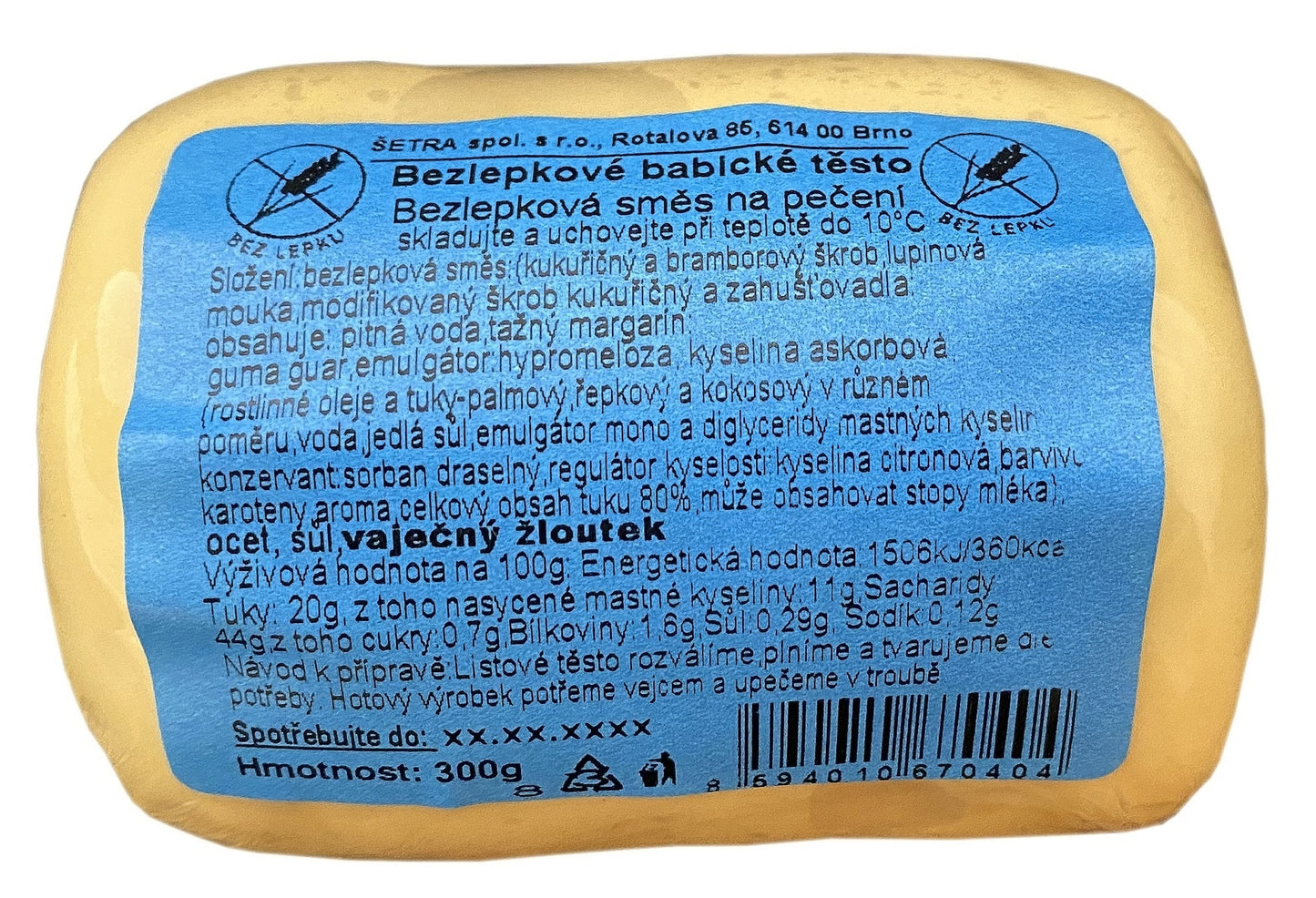 Šetra Bezlepkové Babické těsto