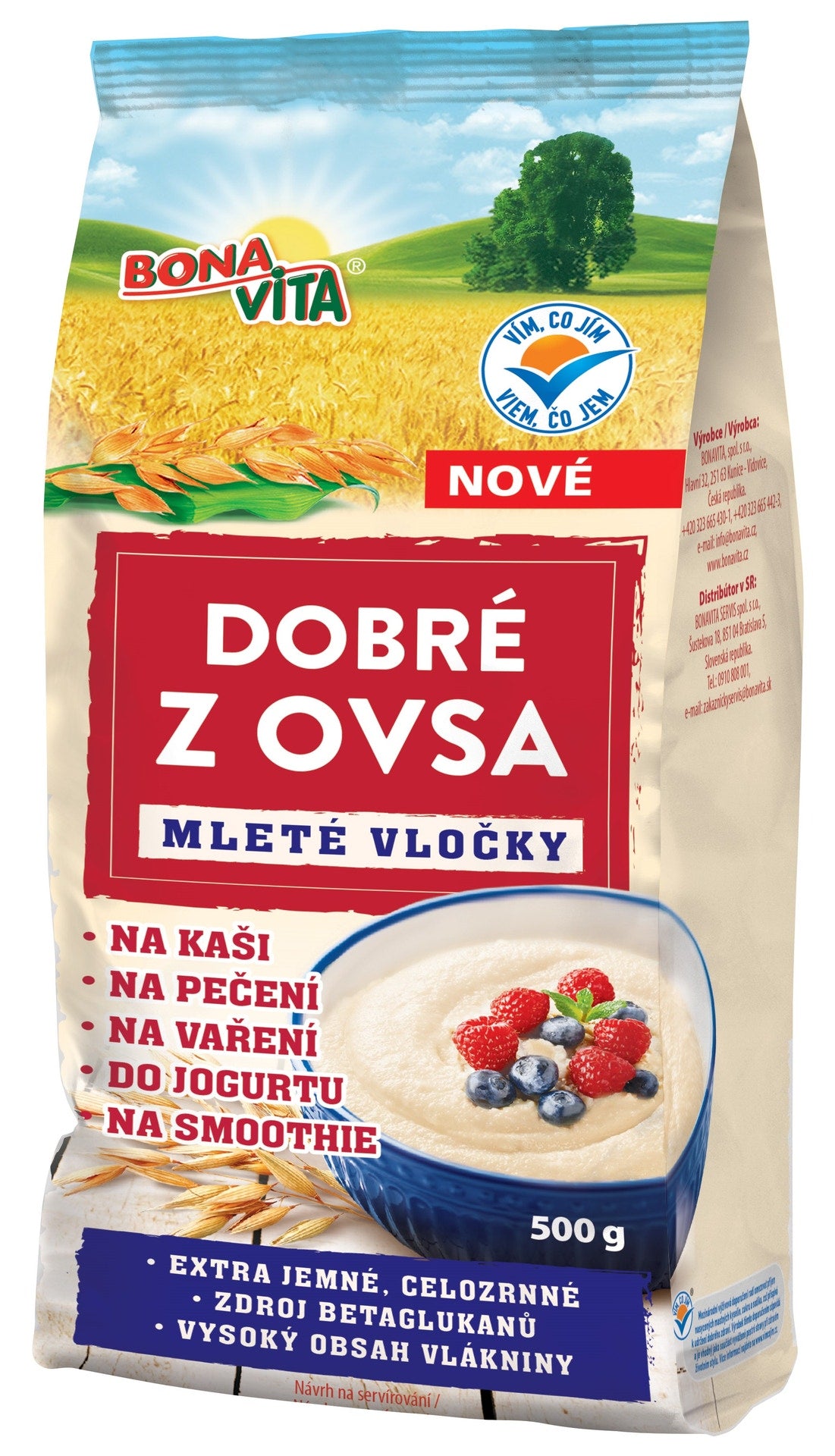 Bonavita Dobré z ovsa mleté vločky