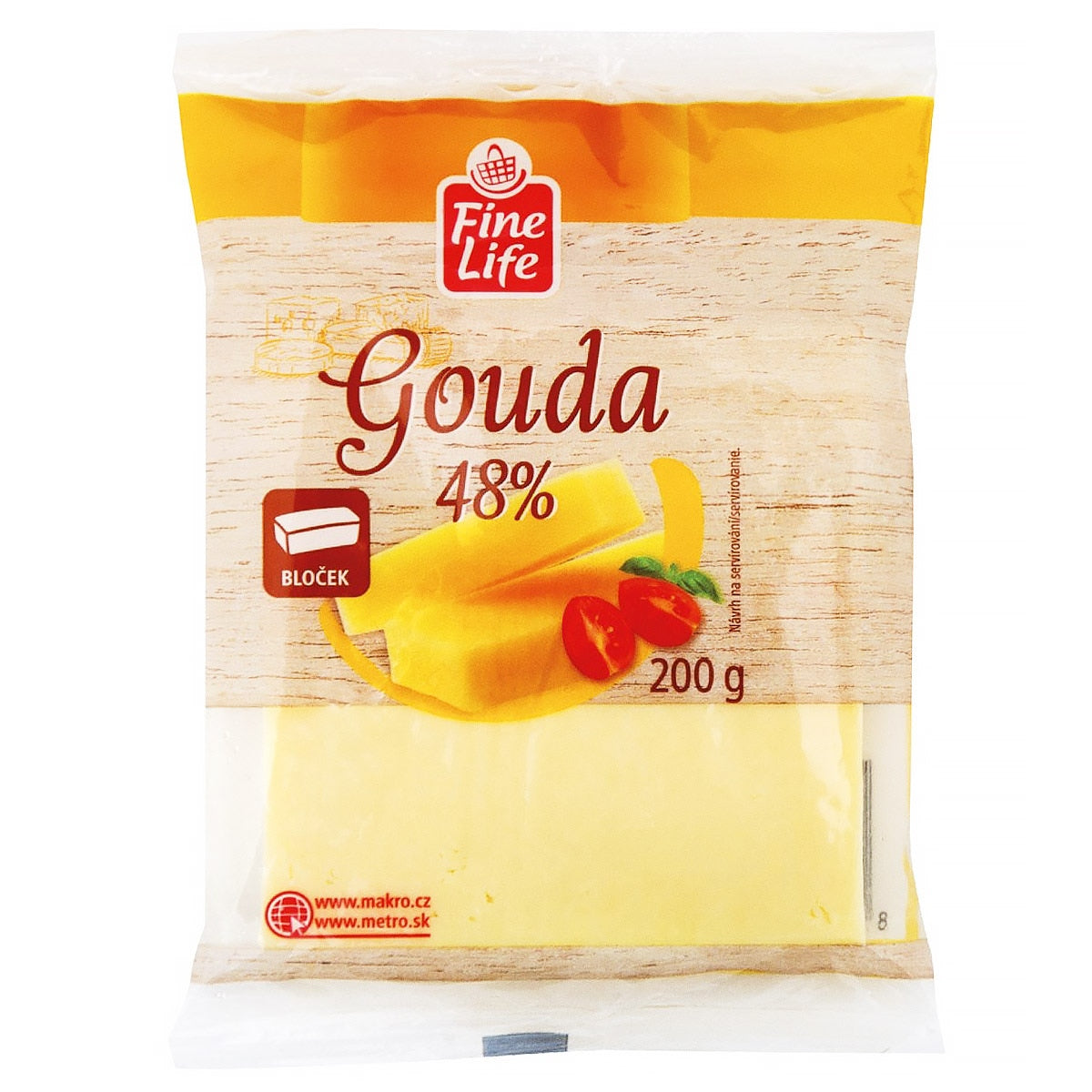 Fine Life Gouda 48 % bloček