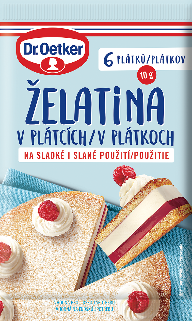 Dr. Oetker Želatina v plátcích 6 ks