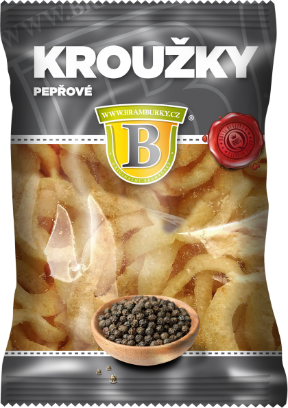 Originální hospodské brambůrky Kroužky pepřové