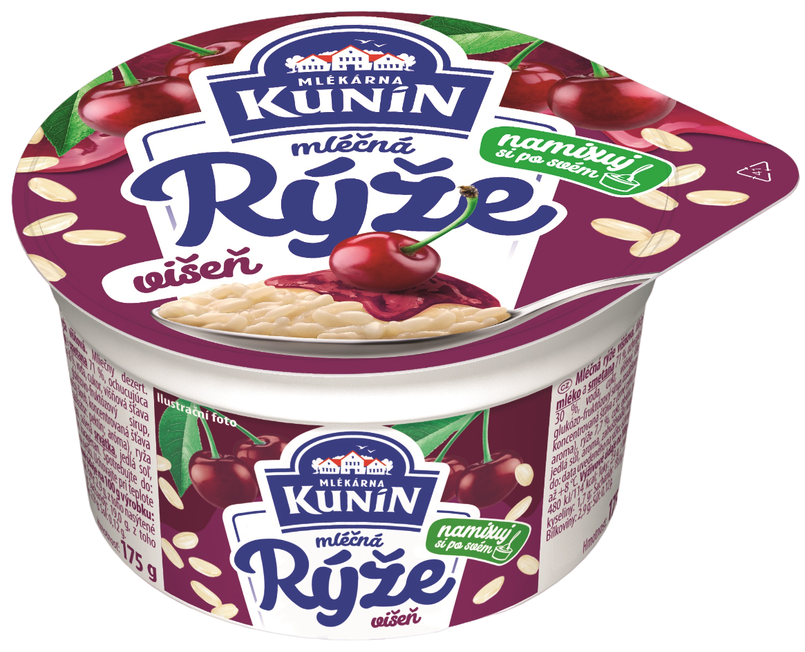 Mlékárna Kunín Mléčná rýže višeň
