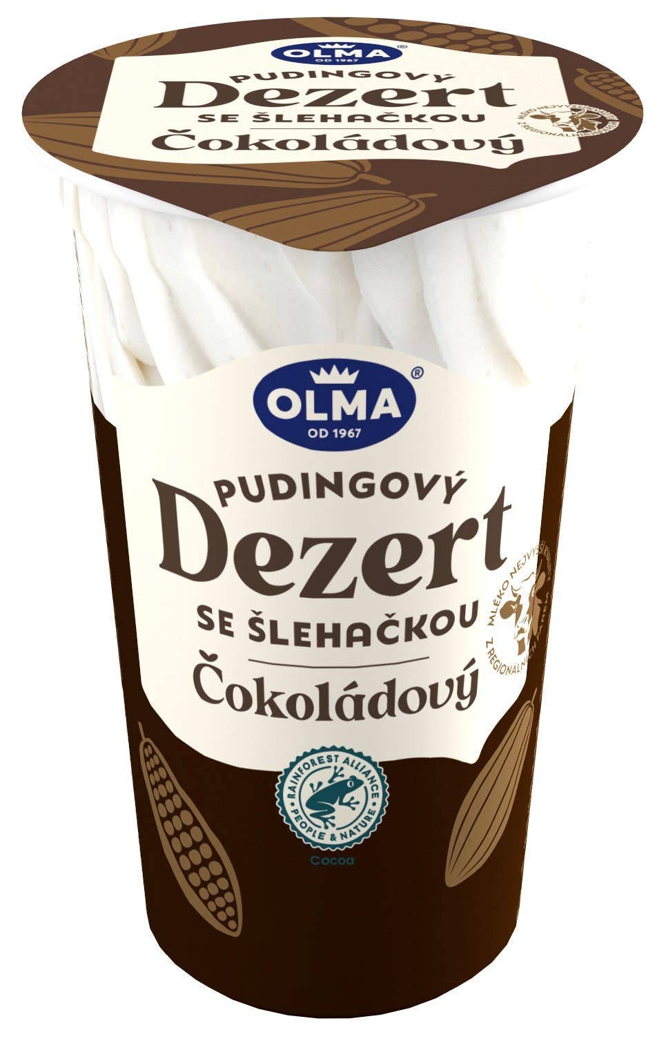 Olma Dezert Pudingový se šlehačkou čokoládový