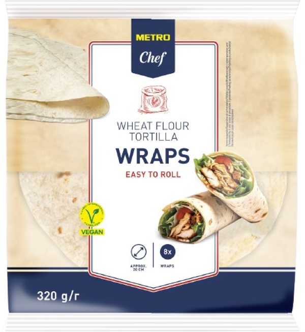Metro Chef Tortilla 20 cm, 8 x 40 g