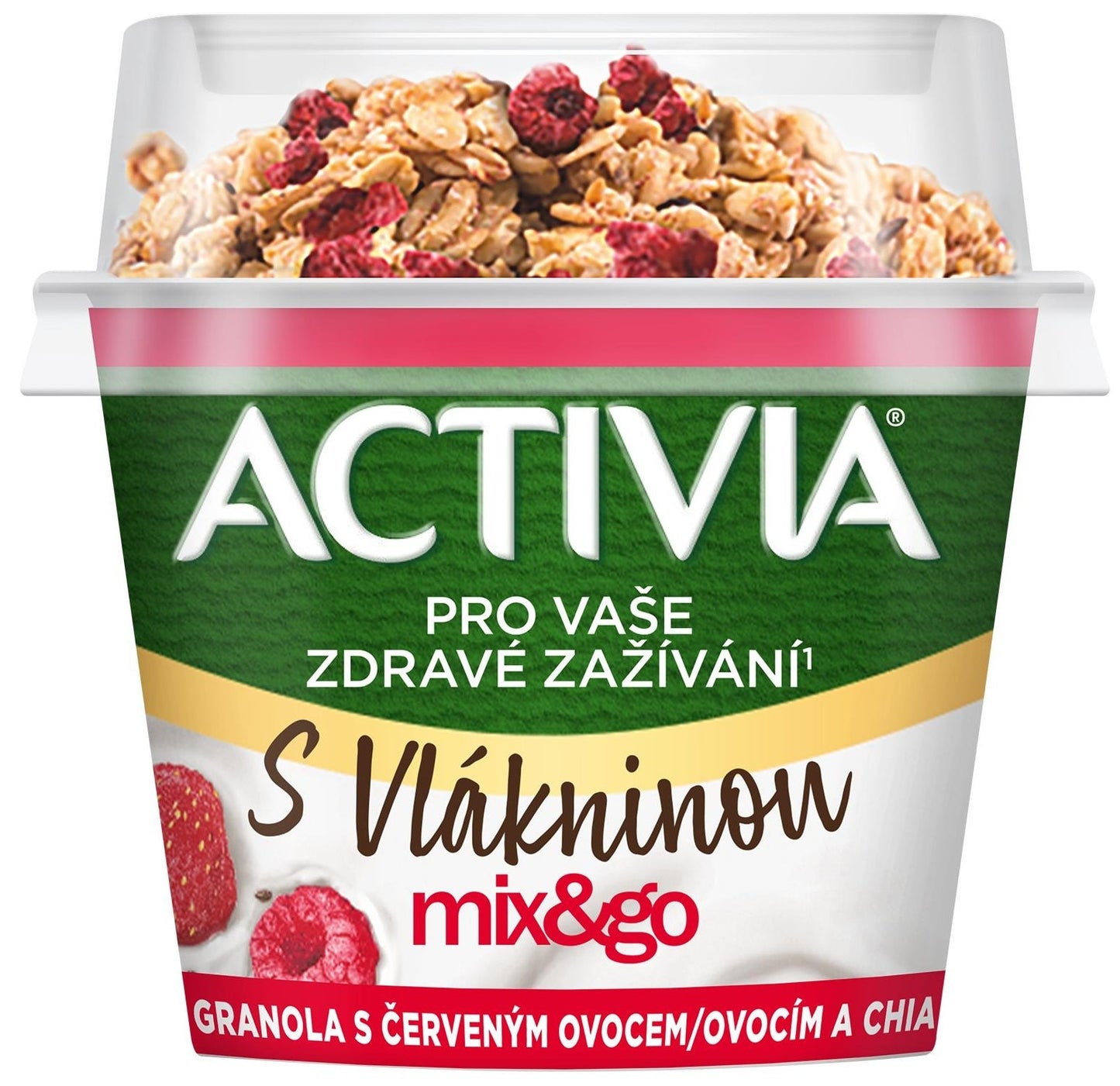 Activia Mix&Go Granola s červeným ovocem a chia