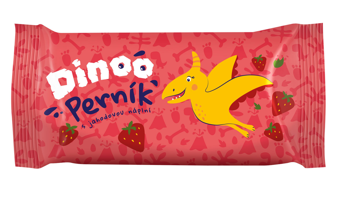 Dinoo perníček s náplní jahodovou