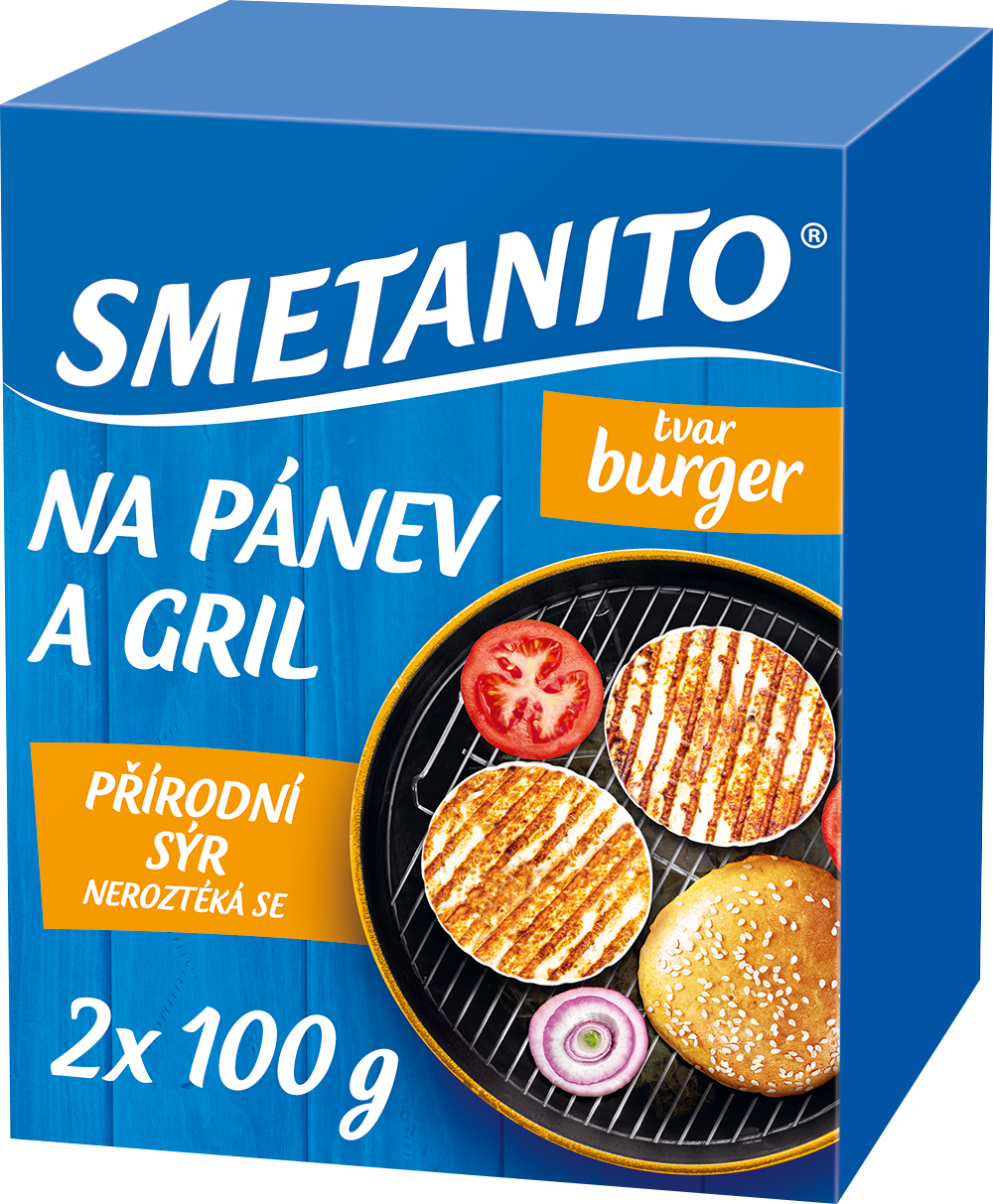 Smetanito Sýr na gril a na pánev burger