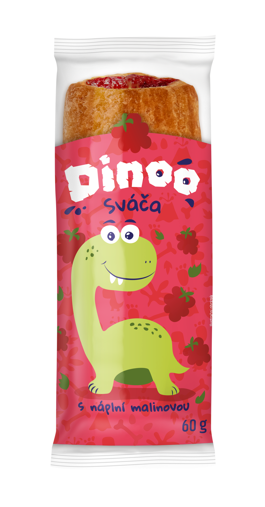 Dinoo sváča s náplní malinovou