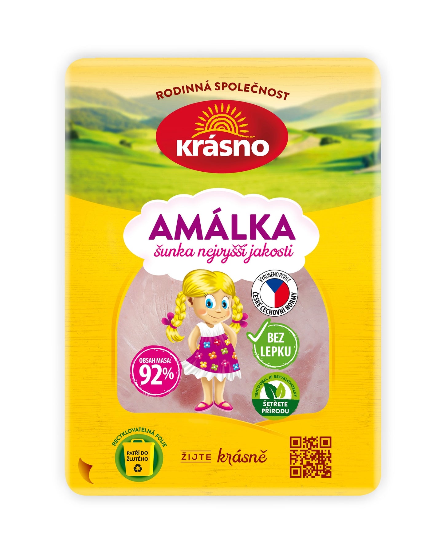Krásno Amálka šunka nejvyšší jakosti (92% masa)