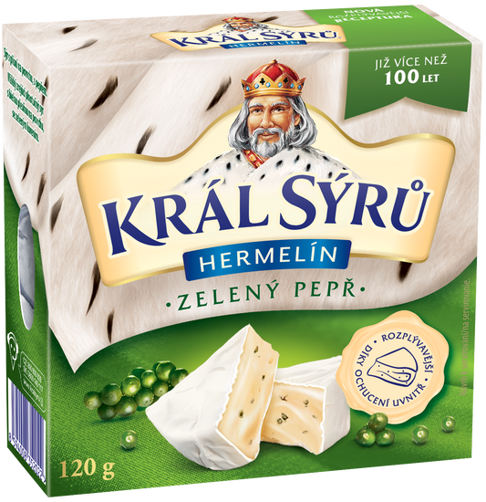 Král Sýrů Hermelín zelený pepř