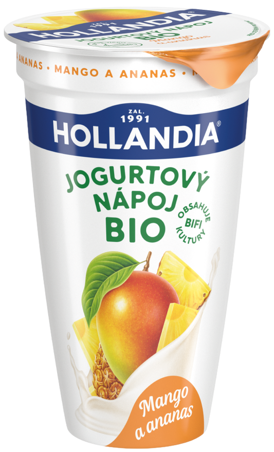 Hollandia Jogurtový nápoj, mango a ananas