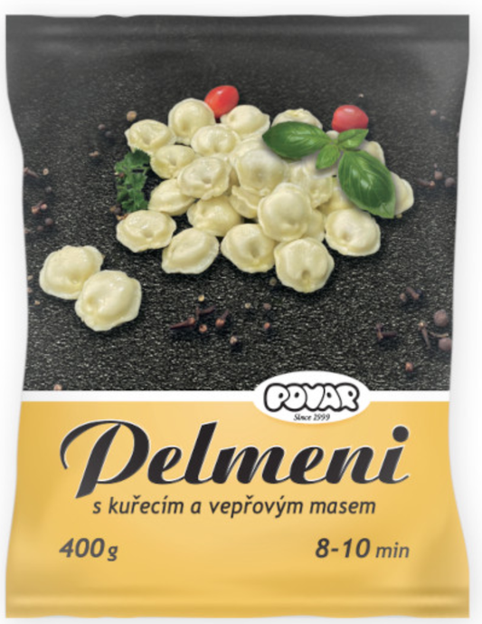 Povar Pelmeně s kuřecím a vepřovým masem