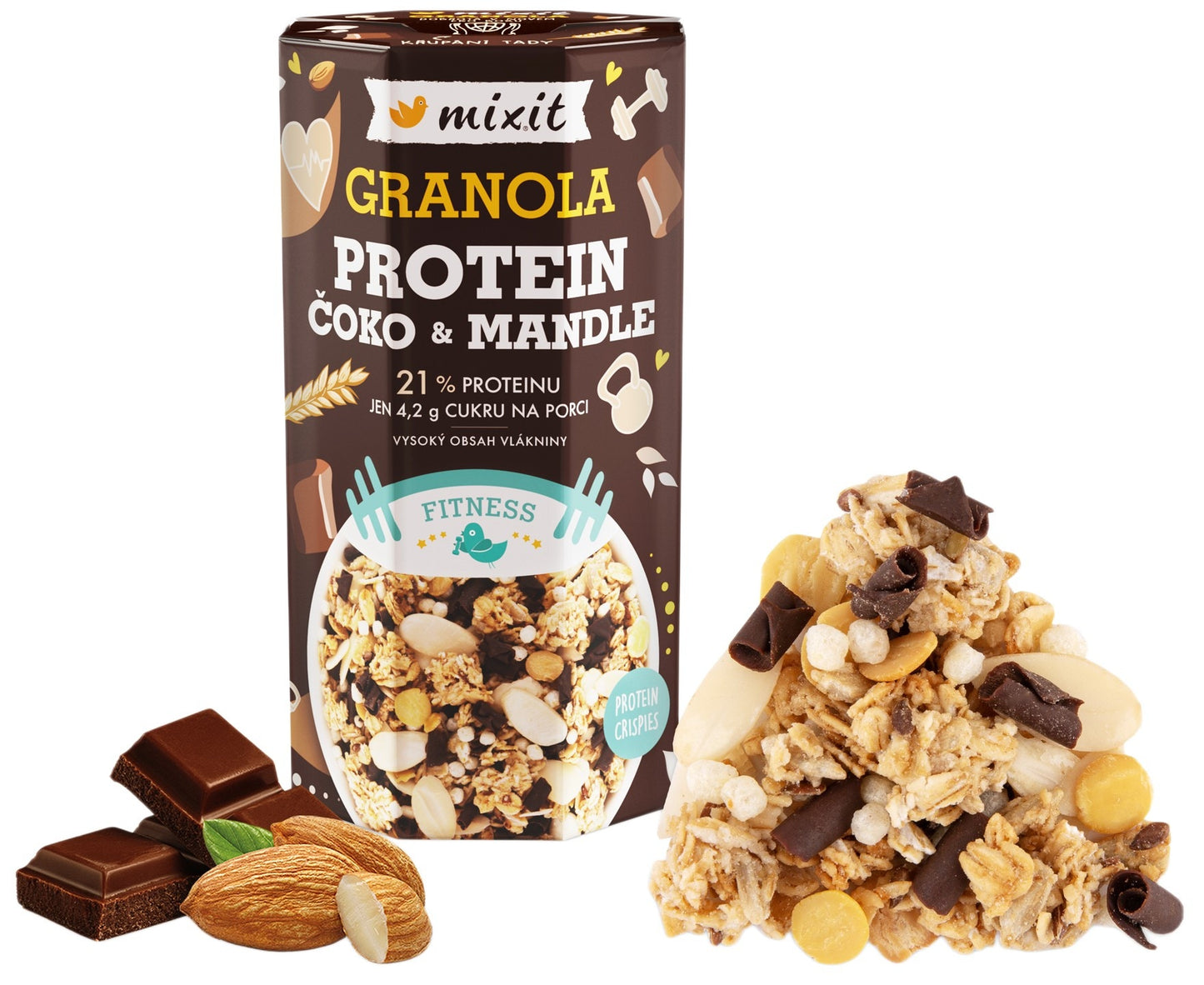 Mixit Proteinová granola - čoko & mandle