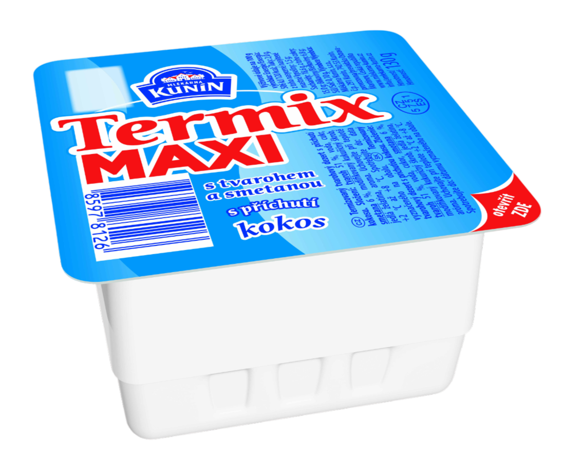 Mlékárna Kunín Termix MAXI s příchutí kokos