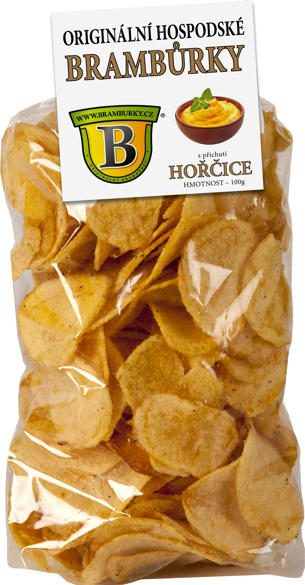 Originální hospodské brambůrky hořčice