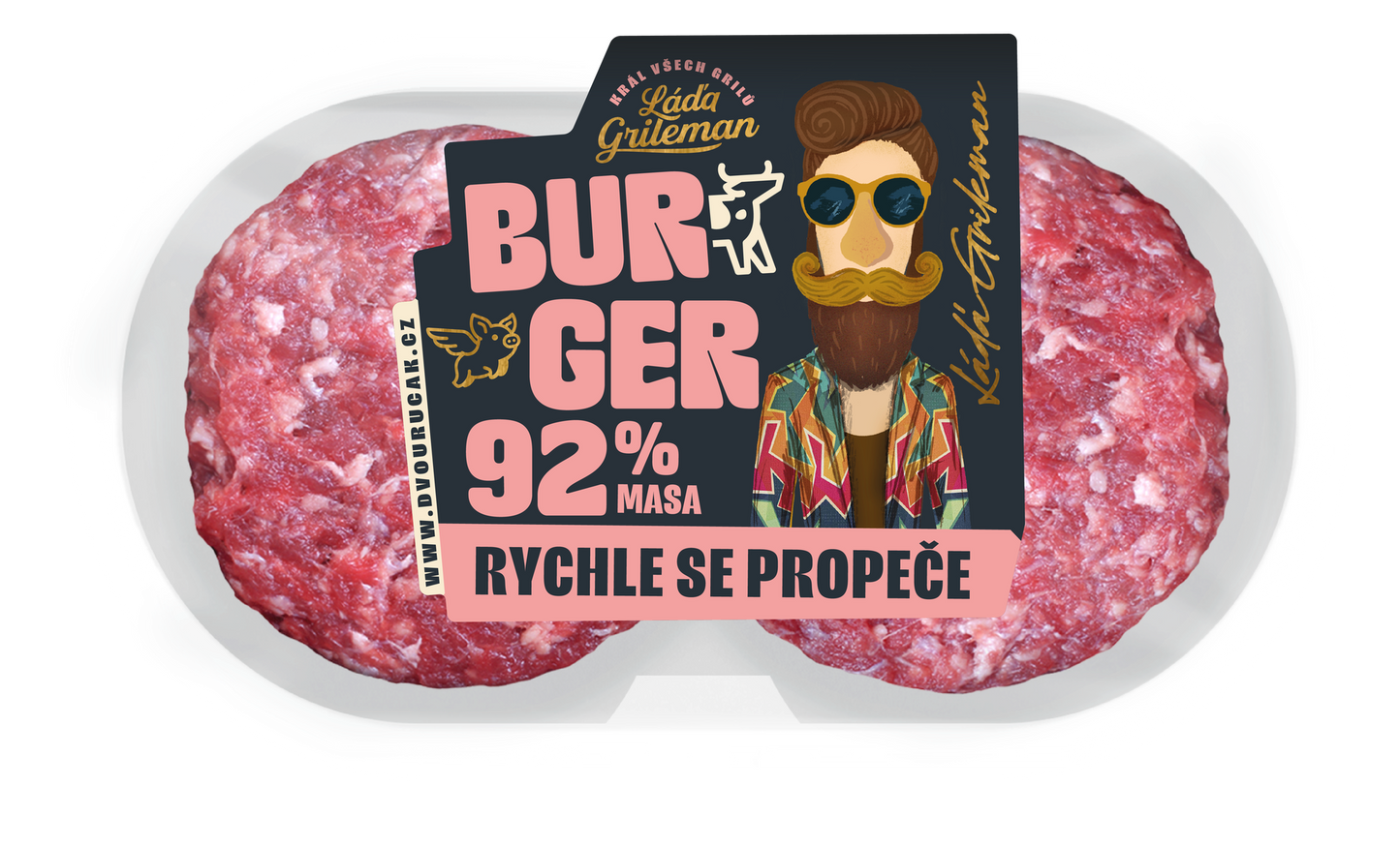 Láďa Grileman Burger mix 50/50, 2x160g