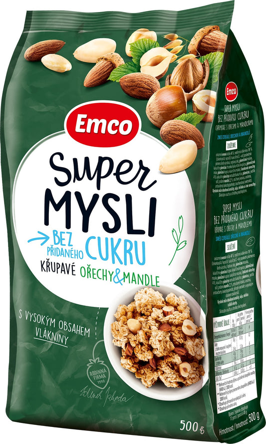 Emco Super Mysli bez přidaného cukru Křupavé Ořechy & Mandle