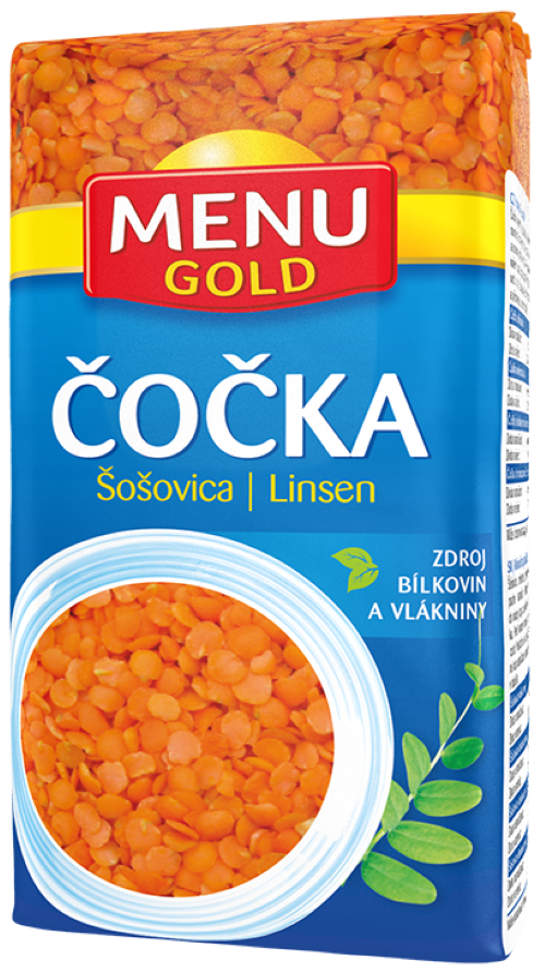 Menu Gold Čočka červená