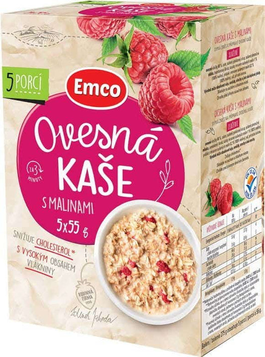 Emco Ovesná kaše s malinami 5x55g