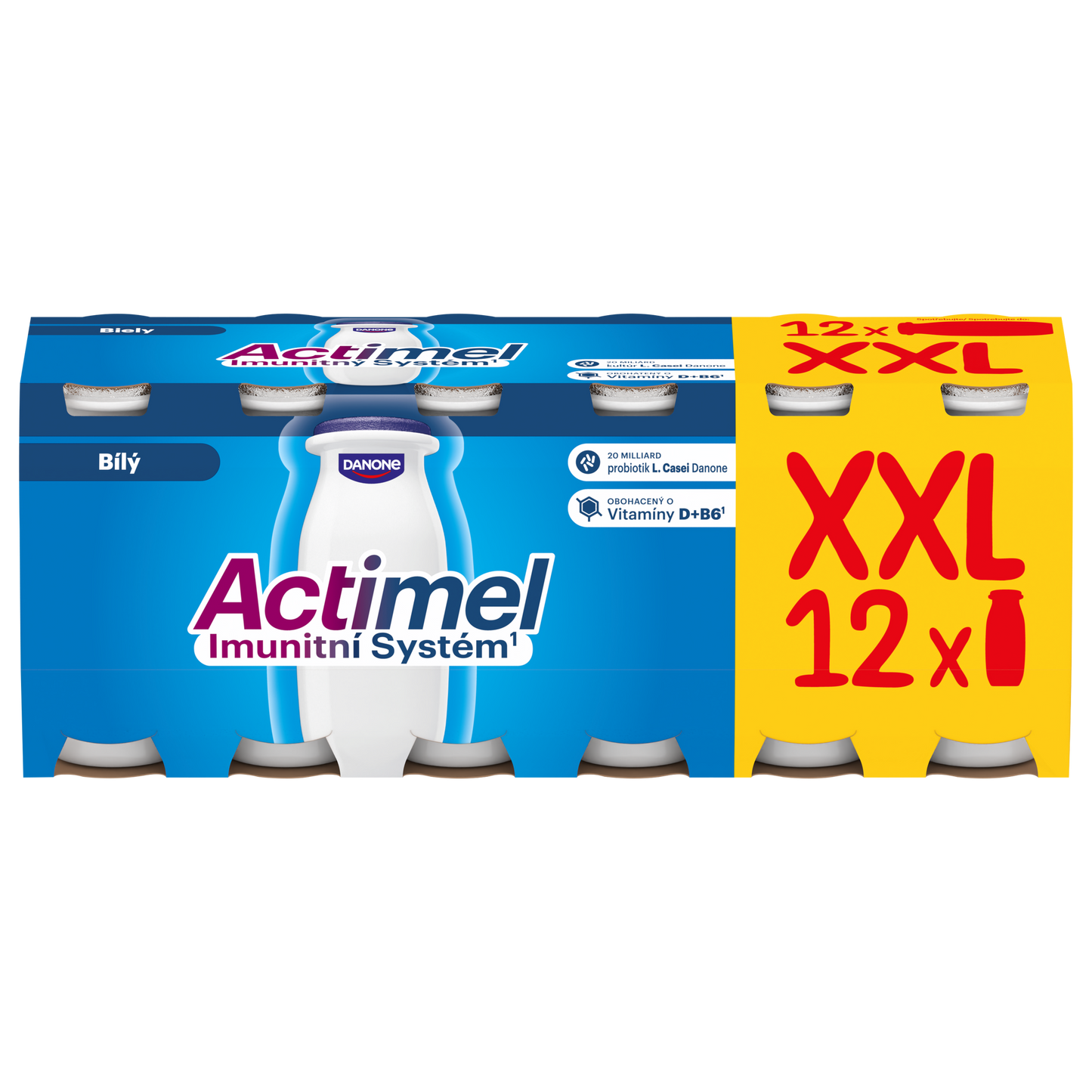 Actimel Probiotický jogurtový nápoj s vitamíny bílý 12x100g