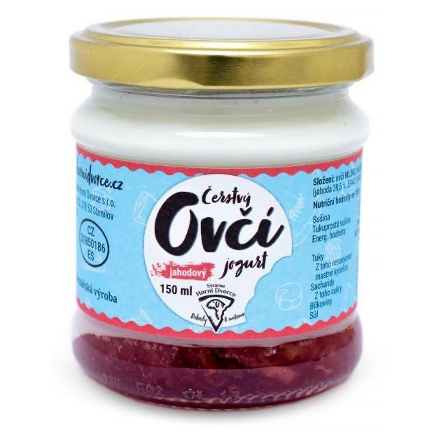 Statek Horní Dvorce Jogurt ovčí jahodový