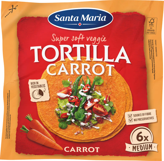 Santa Maria Veggie tortilla mrkev, 6 ks