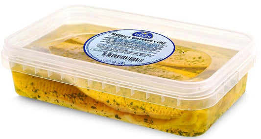 Heleb Matjesy s česnekem v oleji