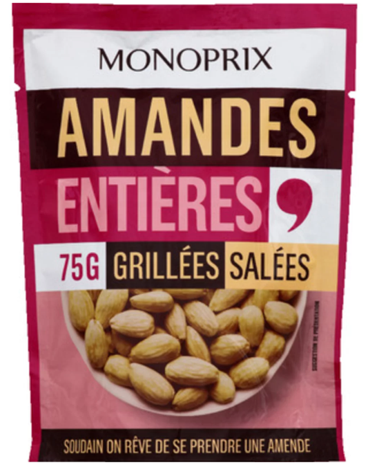 Monoprix Pražené a solené mandle