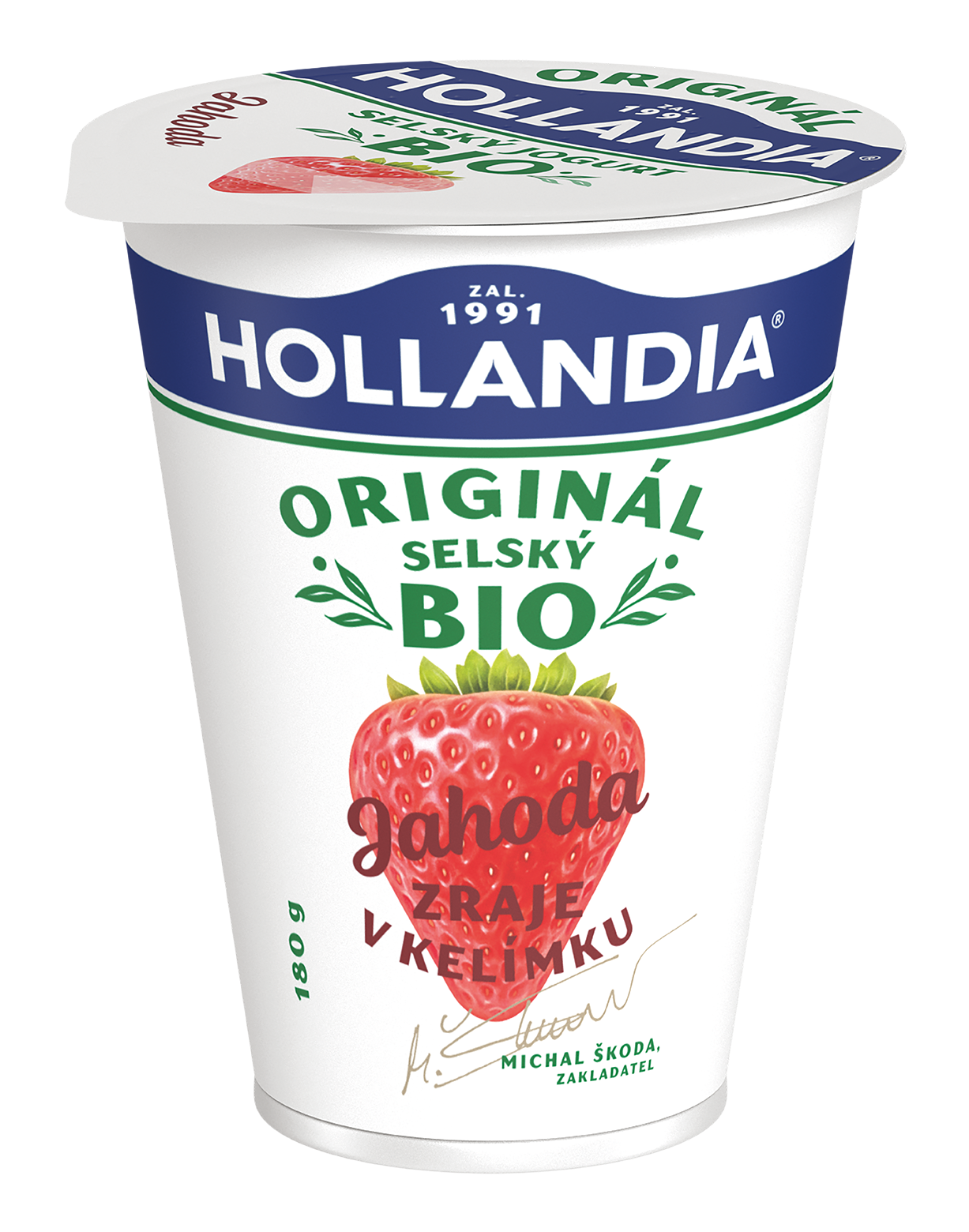Hollandia BIO jogurt selský, jahoda