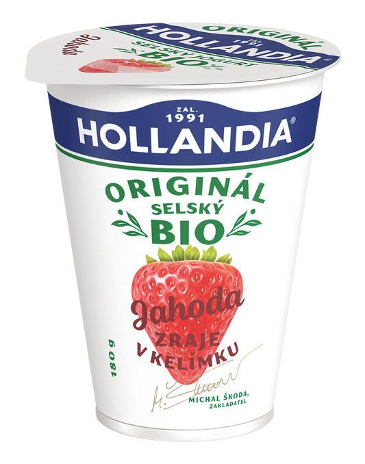 Hollandia BIO jogurt selský, jahoda