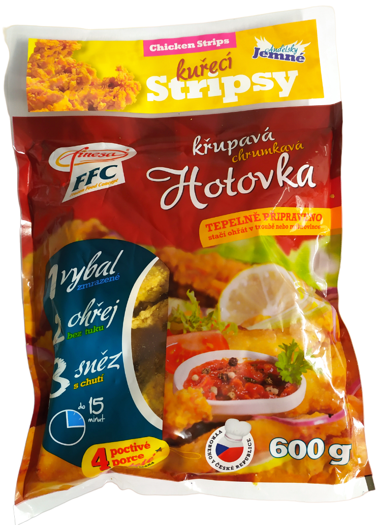 Kuřecí stripsy nepálivé