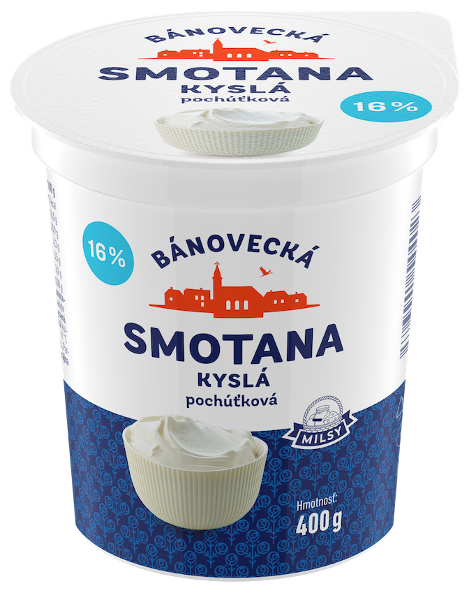 Milsy Bánovecká zakysaná smetana 16%