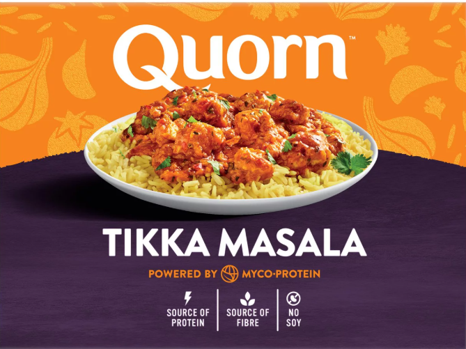 Quorn Vegetariánské hotové jídlo tikka s rýží s mykoproteinu