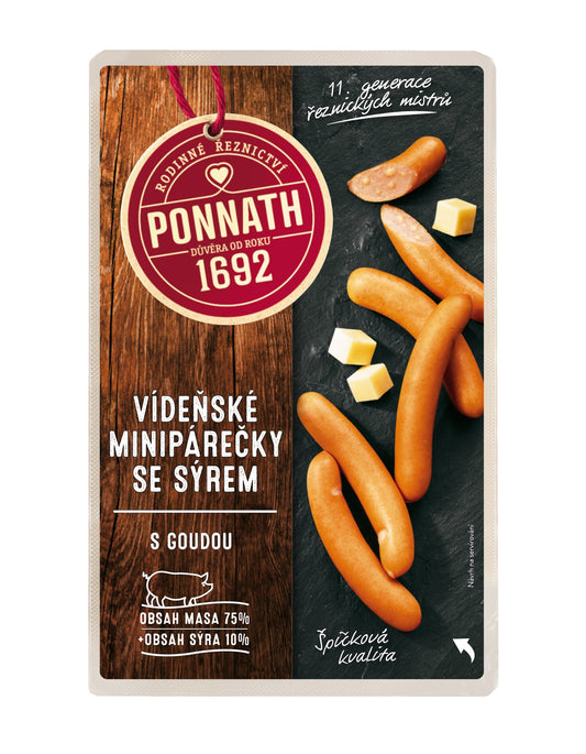 Ponnath Vídeňské minipárečky se sýrem