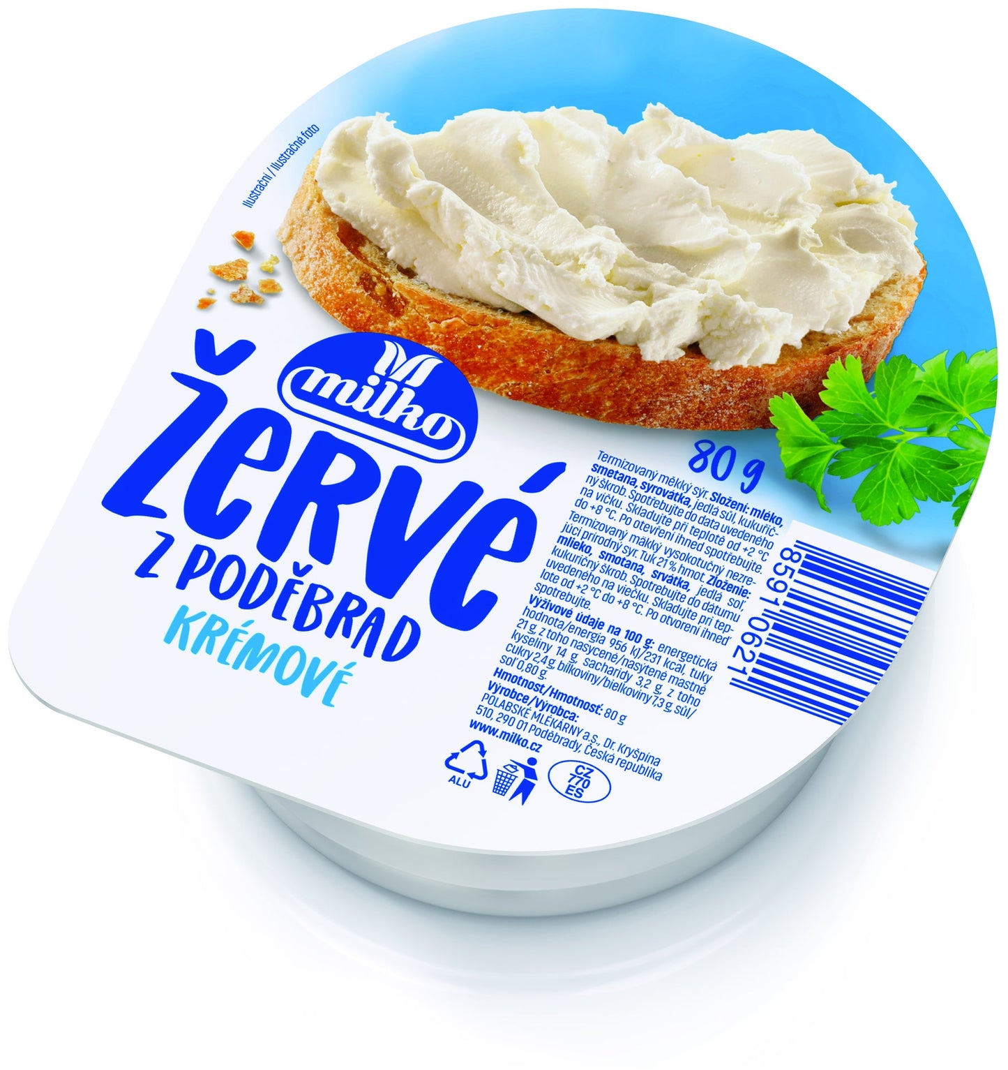 Milko Žervé z Poděbrad krémové