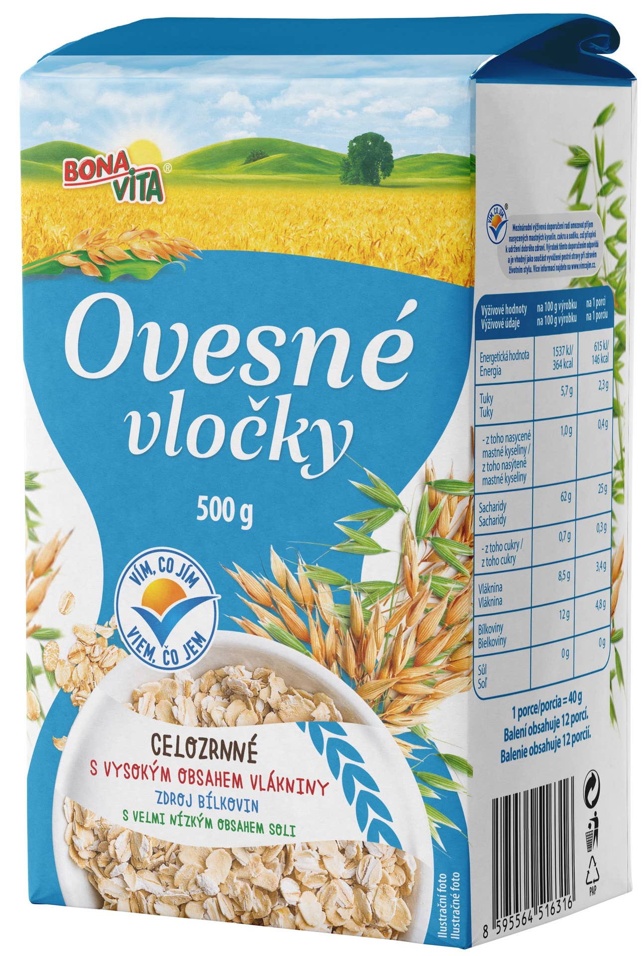 Bonavita Ovesné vločky celozrnné