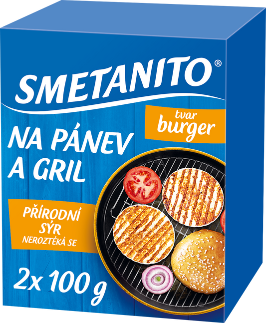 Smetanito Sýr na gril a na pánev burger