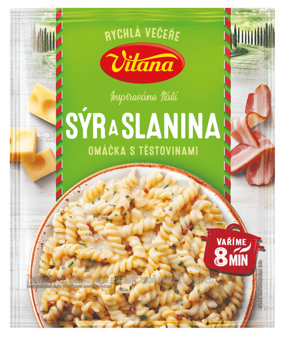 Vitana Sýr & slanina omáčka s těstovinami