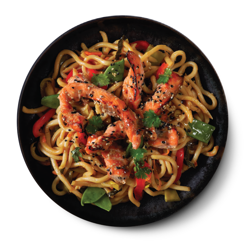 Authentic Udon nudle s lososem