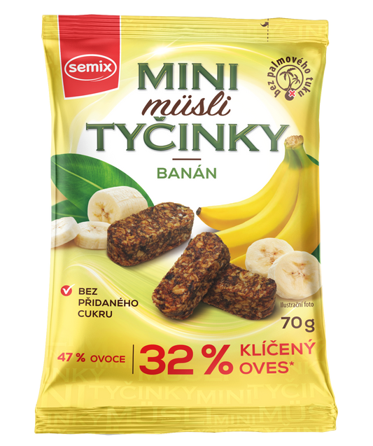 Semix Mini müsli tyčinky Banán bez lepku
