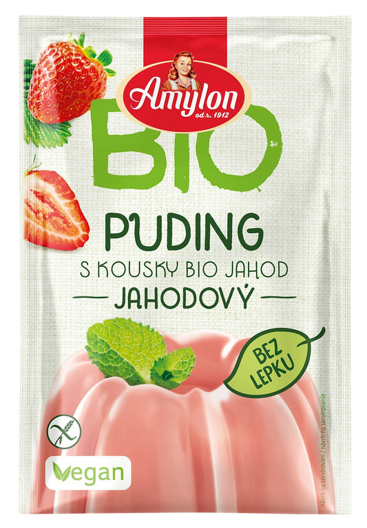 Amylon Pudink jahodový bezlepkový BIO